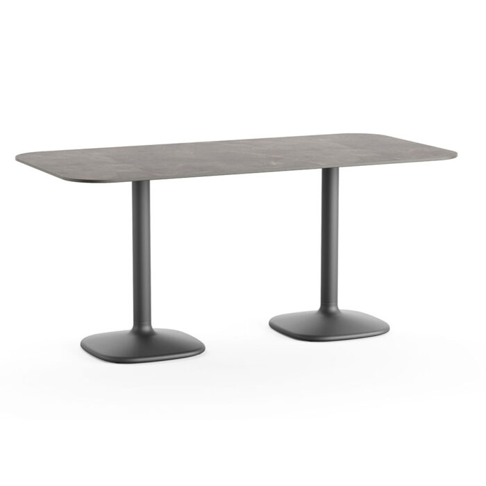 Tavoline drejtekendeshe me suprine qeramike per verande lokali 160x80cm Drop