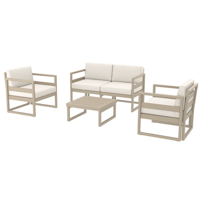 Set plastik (Tavoline, Kolltuk dysh + 2 kolltuk tek) Mykono